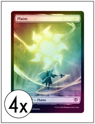 4x Plains, Full Art Foil - 0267, Secrets of Strixhaven, MTG NM