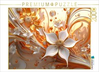 Calvendo Puzzle Noble Flowers In Orange And Gold | 2000 Pieces, Finished Size 35