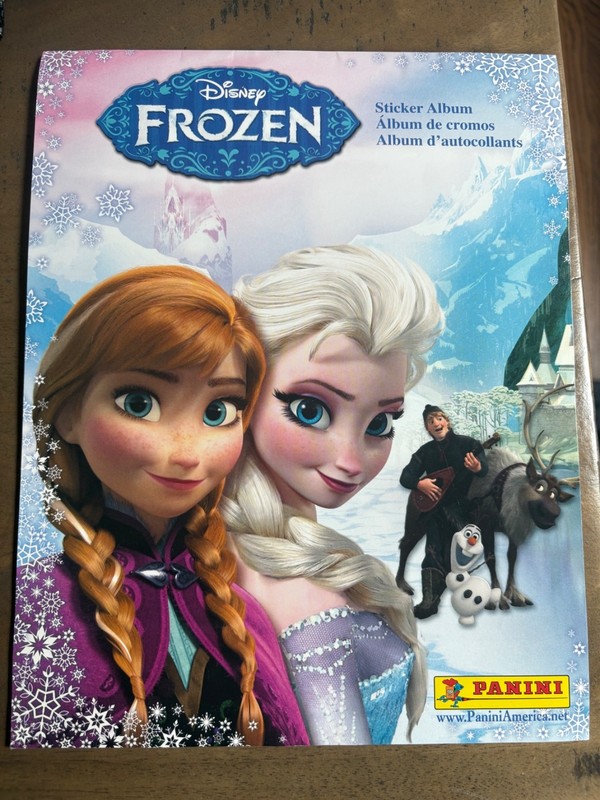 2013 Panini Frozen Sticker Lot: Album w/ Intact Original Insert Sheet + 9 Sealed