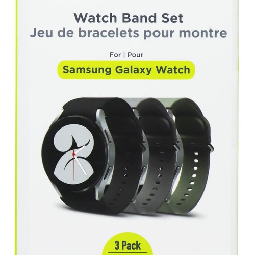 PureGear 3 Pack Silicone Watch Band Set for Samsung Galaxy Watch 6/5/4 - Picture 3 of 3