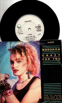 Madonna:Crazy for you/Sammy Hagar -I'll never fall in love again:UK Geffen:1985