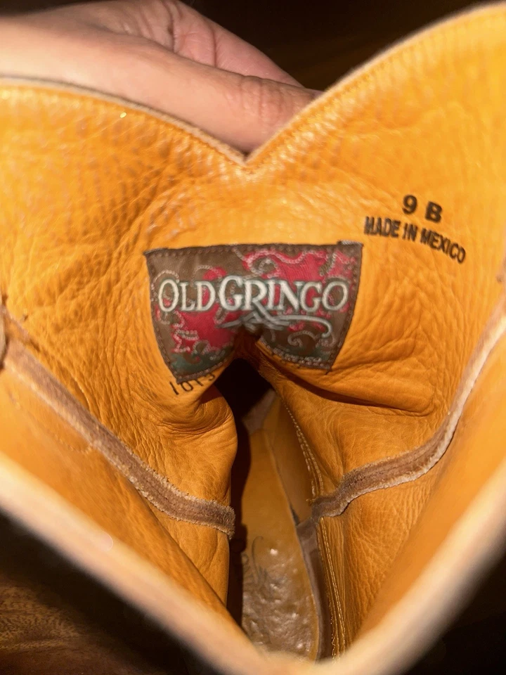 Botas de Vaquero The Old Gringo Mujer Cuero Tostado Envejecido Talla 9B México Foto 3 de 4