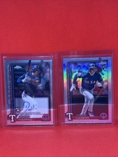 2✨2025 Topps Chrome Dustin Harris Base Rookie Base Auto/Refractor Texas Rangers