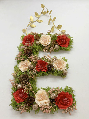 Blumenkranz Vor der Tür 157 21 x 14 Buchstabenform E Neu