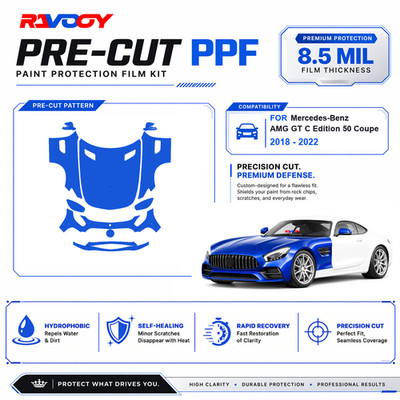Precut PPF Clear Bra Kit For Mercedes-Benz AMG GT C Edition 50 Coupe 2018-2022