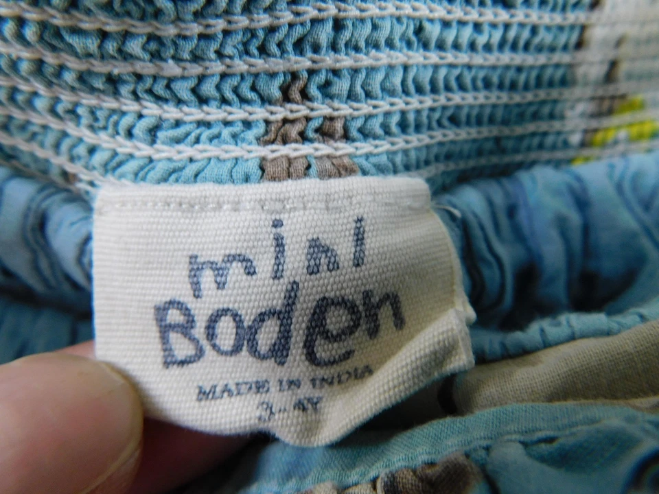 Мини Boden юбка девочек 3-4 лет синий собаки печать с подкладкой карманы эластичный пояс - Изображение 3 из 4