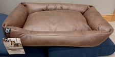 Member's Mark Medium-Lg CUDDLER DOG BED BROWN Soft 35" x 26" x 8" Washable NEW