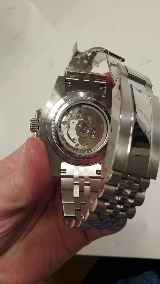 Reloj Automático Personalizado NH35 Tiffany Azul Tridente Mano 41mm Foto 3 de 4