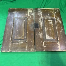 Antique Shutter  2 Cabinet Doors Country Vintage Door Cottage Cupboard