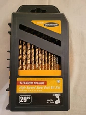 29 Pc Titanium Nitride Coated Drill Bit Set