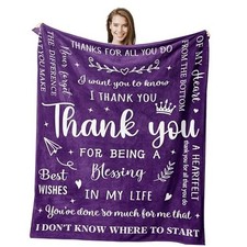 Thank You Gifts For Women/Men, Purple Gift Blanket 60"X50", 50"X60" T-purple