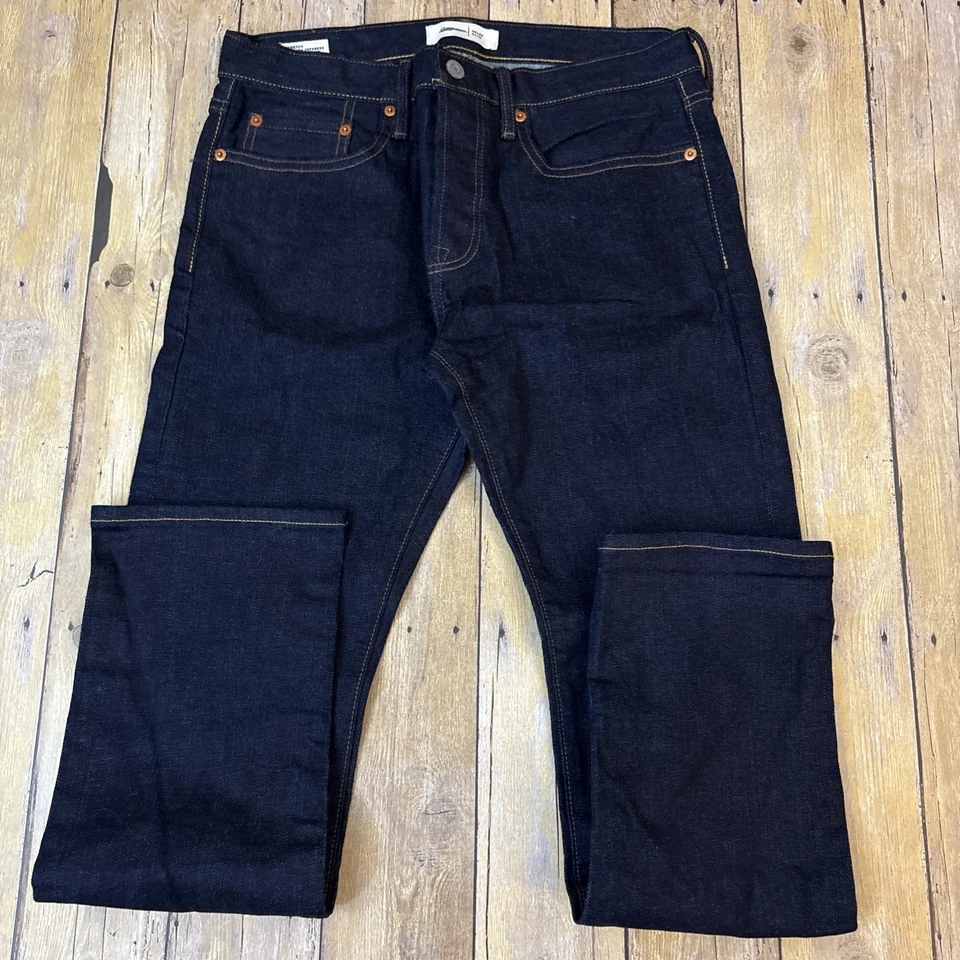 Pantalones de mezclilla Gap Kaihara ribete japonés ajustados elásticos 30X28 Foto 3 de 4