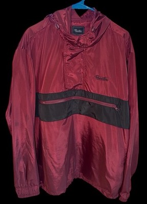 Primitive Men s Pullover Windbreaker, Maroon, 2XL