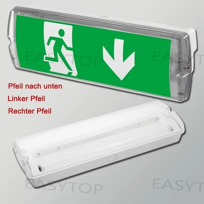 COSHALL Notausgang Schild Akku Notleuchte Rettungsweg Fluchtweg ISO7010 selbstkl 1-10X