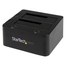 Image of StarTech Dual-Bay USB 3.0 to SATA and IDE Hard Drive Docking Station USB Hard...