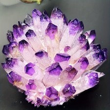 Natural Large Quartz Crystal Cluster - Deep Purple & Clear - great specimen