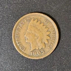 1903 Indian Head One Cent Penny Coin 1c #AB069