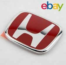 For Honda Civic Coupe Si 2dr 4dr Steering Wheel Badge Jdm Emblem Red 2009-2025