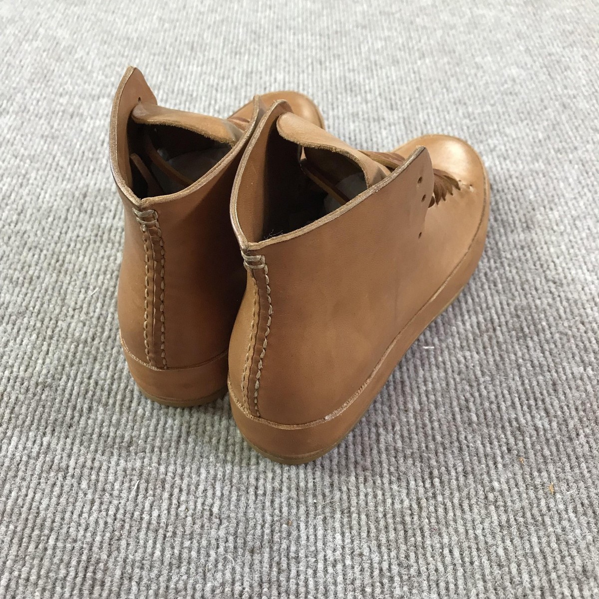FEIT Hand Sewn High Rubber Shoes Size 38 Semi-Cordovan Leather 