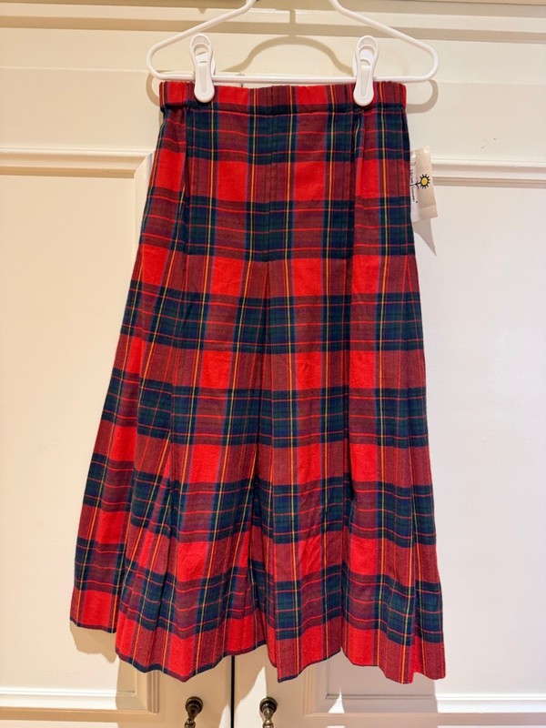 Florence Eiseman NWT vintage  girls's size 12 red plaid skirt
