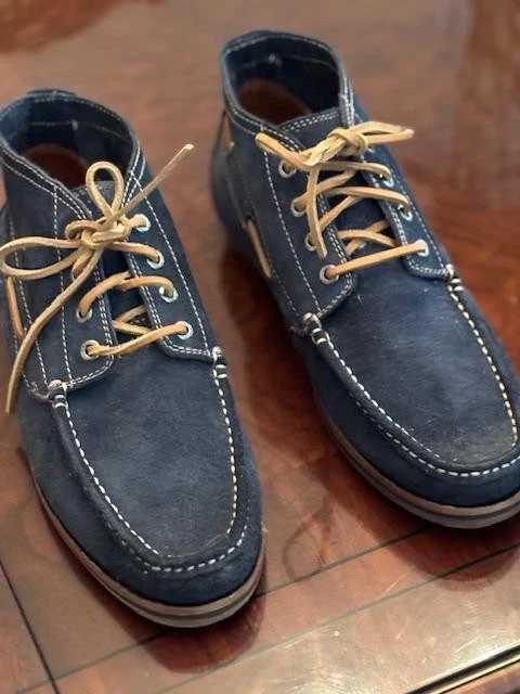FLORSHEIM EDGE 142343 MEN\'S NAVY NUBUCK SUEDE PLAIN TOE CHUKKA BOOTS SIZE 11 NWT Forge Plain Toe Chukka Boot All Mens Shoes | Florsheim.com main image 4