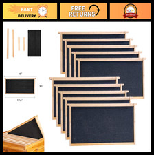 10 Pack Deep Brood Beehive Frames with Beeswax Coated Foundation Sheets 9-1/8