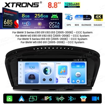 Autoradio für BMW E60 E90 E91 E92 M5 CCC 8,8'' Android 14 Qualcomm 685 8G+256GB