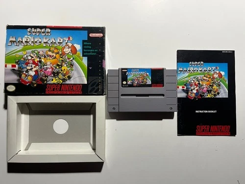 Super Mario Kart (Super Nintendo SNES)Works CIB Complete🔥
