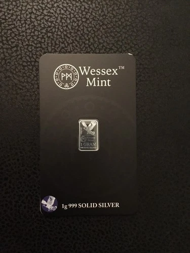 Wessex Mint 1 x 1g Eagle  Fine Silver .999 Bar Sealed In Blister