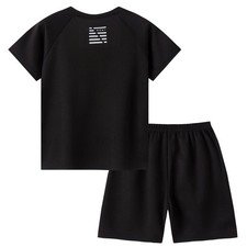 Kids Boys Outfit Athletic Set Running Suit Training Round Neck Mesh Uniform
