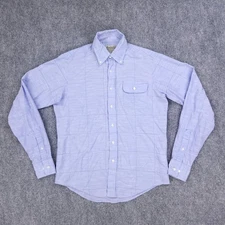 GANT Michael Bastian Shirt Mens Medium Blue Raised Plaid Button Down Summer 2011