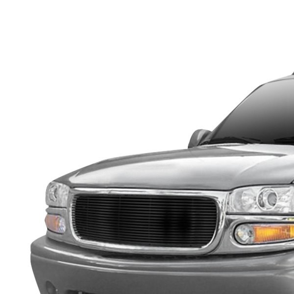 For GMC Sierra 1500 99-06 APG 1-Pc Black 8x6 mm Horizontal Billet Main Grille