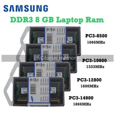 Samsung 8GB 16GB DDR3 1066 1333 1600 1866 MHz 1.5V 204-pin So-DIMM Laptop Memory