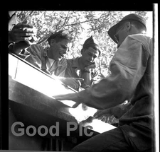 #NN1 - ee B&W Vintage Photo Negative- Military Men- Piano - 1943