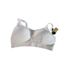 Truekind Womens Bra 2XL Daily Comfort Wirefree Shaper White 10022 with extender