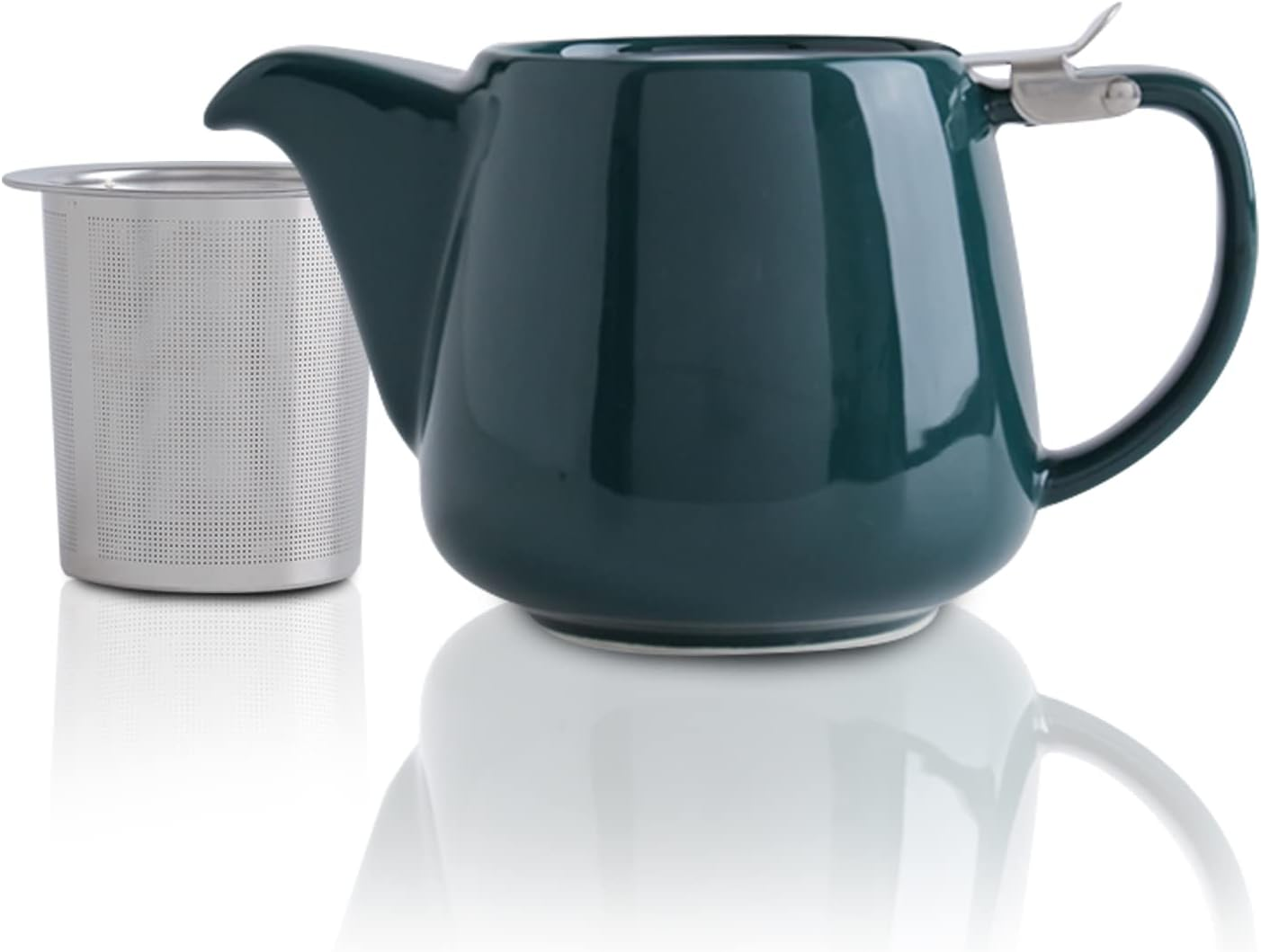 Porcelain Teapot with SLS Lids and Removable Infuser, 550Ml/18.6Oz Ceramic Stump