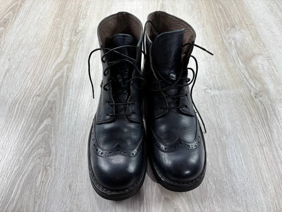 Mujer Botas Cuero MOMA Talla 36 1/2 Color Azul Foto 2 de 4