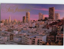 Postcard The City Skyline at Dusk, San Francisco, California, USA
