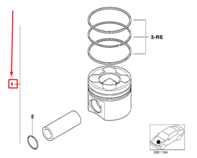 BMW X5 E70 Mahle Piston 11257799883 7799883 NEW GENUINE | eBay