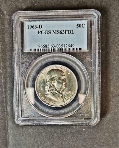 1963 D Franklin Half Dollar MS63 FBL PCGS