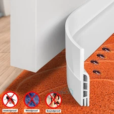 Door Draft Stopper Door Bottom Seal Strip Air Light insect Stopper Self Adhesive