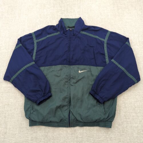 Vintage Nike Windbreaker Jacket Mens M Colorblock Embroidered Swoosh 90s Y2K - Picture 1 of 15