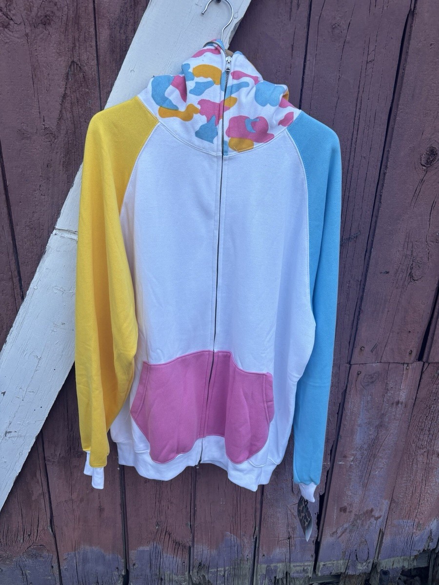 BAPE Cotton Candy Full Zip Sweatshirt Rare New Tags XXL | eBay