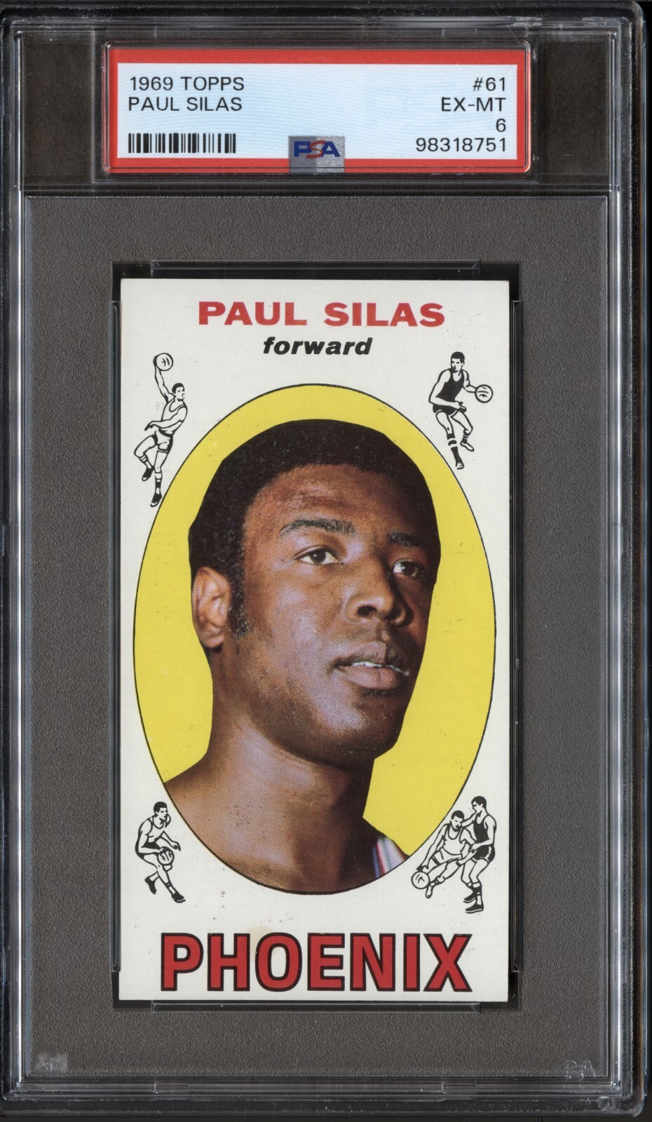 1969 Topps #61 Paul Silas ROOKIE PSA 6