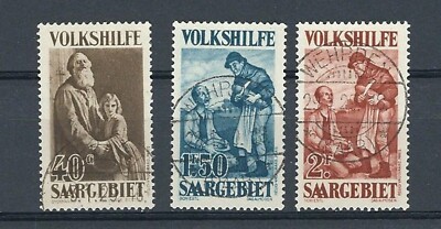 SAAR ( DEUTSCHLAND ) 1928 WOHLTÄTIGKEIT 40C. + 1,5F + 2F BITTE GEBRAUCHT