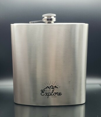 Go and Explore Nature Stainless Steel Flask 40 oz. New Damaged No Box 