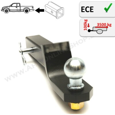 Anhängerkupplung 2  US-Adapter 51x51mm Haken Kugel Abschlepp (+25mm)