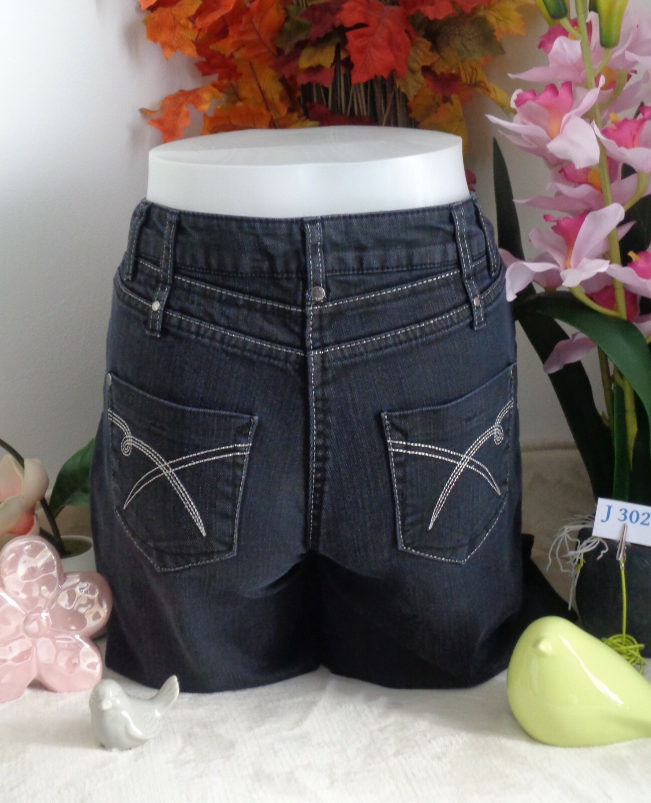 Pantalon Jean Pantacourt Mc Clem Taille 40 Pour Femme - Coupe Corsaire Décontractée En Bleu - Occasion Très Bon état
