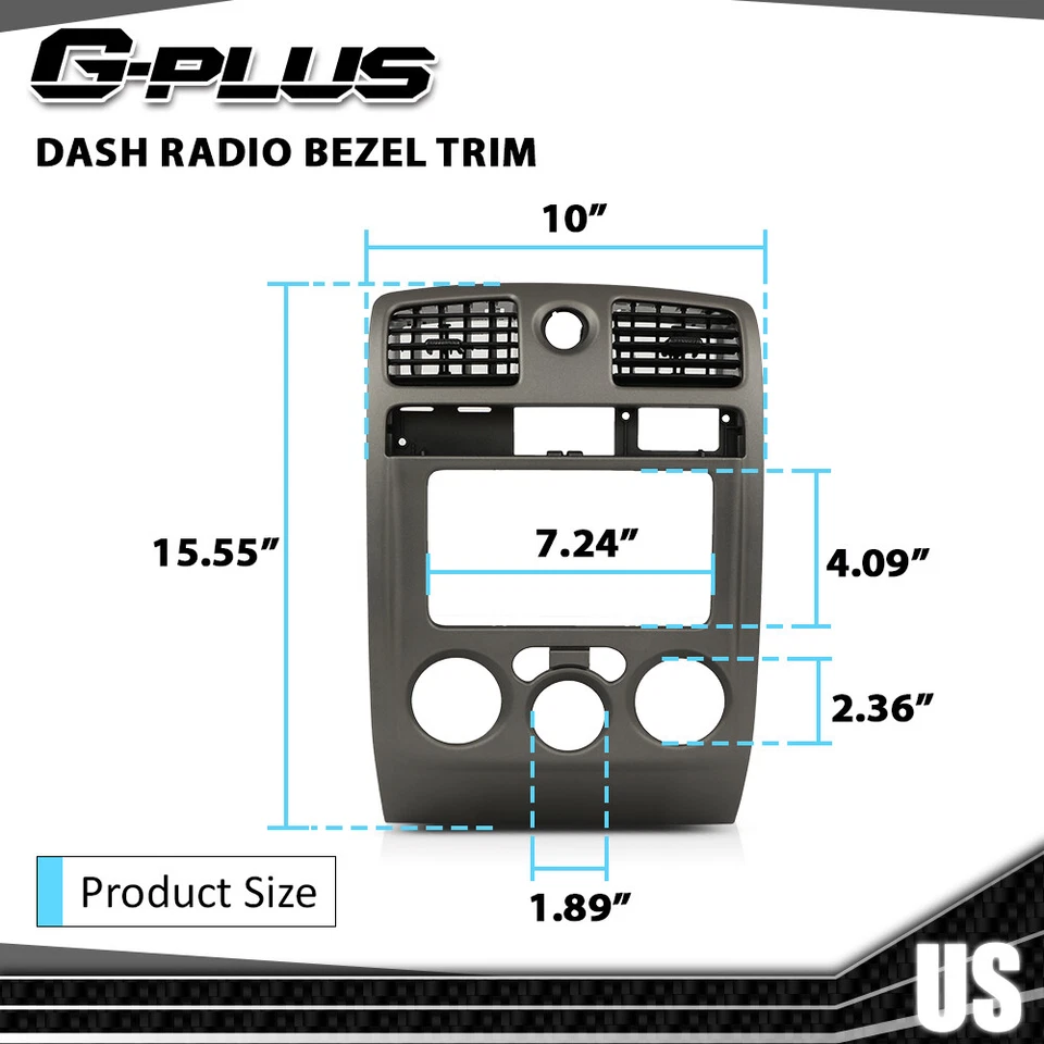 Bisel de ventilación de radio para tablero central gris apto para Chevy Colorado GMC Canyon 2004-2012 Foto 4 de 4