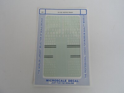Microscale Decal 87-192 Mopac Steam H0
